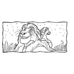 Раскраска: Король Лев (Анимационные фильмы) #73858 - Бесплатные раскраски для печати