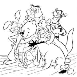 Раскраска: Винни-Пух (Анимационные фильмы) #28671 - Бесплатные раскраски для печати