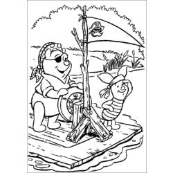 Раскраска: Винни-Пух (Анимационные фильмы) #28702 - Бесплатные раскраски для печати
