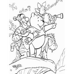 Раскраска: Винни-Пух (Анимационные фильмы) #28740 - Бесплатные раскраски для печати