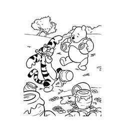 Раскраска: Винни-Пух (Анимационные фильмы) #28798 - Бесплатные раскраски для печати