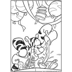 Раскраска: Винни-Пух (Анимационные фильмы) #28804 - Бесплатные раскраски для печати