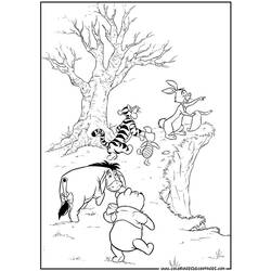 Раскраска: Винни-Пух (Анимационные фильмы) #28811 - Бесплатные раскраски для печати