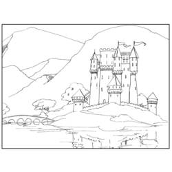 Раскраска: дворец (Здания и Архитектура) #62046 - Раскраски для печати