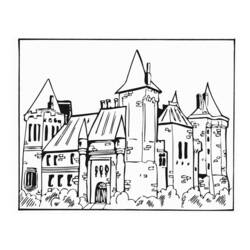 Раскраска: дворец (Здания и Архитектура) #62081 - Раскраски для печати