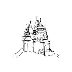 Раскраска: Замок (Здания и Архитектура) #62083 - Бесплатные раскраски для печати