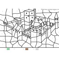 Раскраска: Замок (Здания и Архитектура) #62098 - Бесплатные раскраски для печати