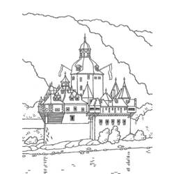 Раскраска: Замок (Здания и Архитектура) #62130 - Бесплатные раскраски для печати