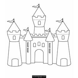 Раскраска: дворец (Здания и Архитектура) #62224 - Раскраски для печати