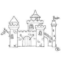 Раскраска: дворец (Здания и Архитектура) #62315 - Раскраски для печати