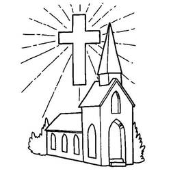 Раскраска: церковь (Здания и Архитектура) #64158 - Раскраски для печати