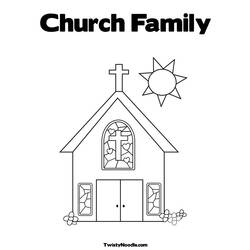 Раскраска: церковь (Здания и Архитектура) #64160 - Раскраски для печати