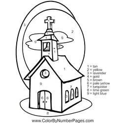 Раскраска: церковь (Здания и Архитектура) #64166 - Раскраски для печати