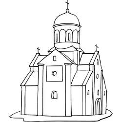 Раскраска: церковь (Здания и Архитектура) #64167 - Раскраски для печати