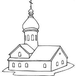 Раскраска: церковь (Здания и Архитектура) #64185 - Раскраски для печати