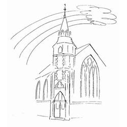 Раскраска: церковь (Здания и Архитектура) #64192 - Раскраски для печати