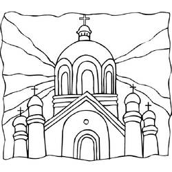 Раскраска: церковь (Здания и Архитектура) #64226 - Раскраски для печати