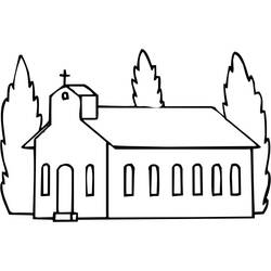 Раскраска: церковь (Здания и Архитектура) #64259 - Раскраски для печати