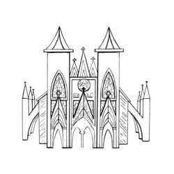 Раскраска: церковь (Здания и Архитектура) #64263 - Раскраски для печати