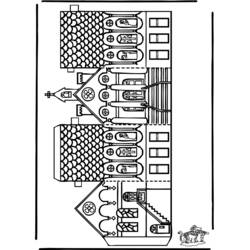 Раскраска: церковь (Здания и Архитектура) #64294 - Бесплатные раскраски для печати