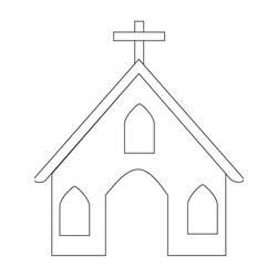 Раскраска: церковь (Здания и Архитектура) #64303 - Раскраски для печати