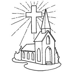Раскраска: церковь (Здания и Архитектура) #64313 - Раскраски для печати