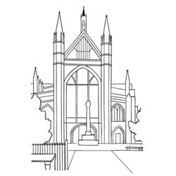 Раскраска: церковь (Здания и Архитектура) #64348 - Раскраски для печати