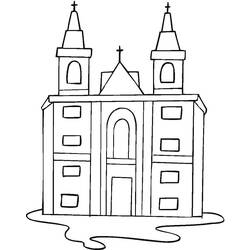 Раскраска: церковь (Здания и Архитектура) #64351 - Раскраски для печати