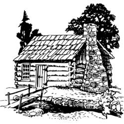 Раскраска: шале (Здания и Архитектура) #169917 - Бесплатные раскраски для печати