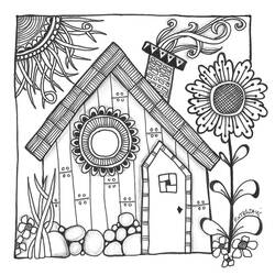 Раскраска: шале (Здания и Архитектура) #169924 - Бесплатные раскраски для печати