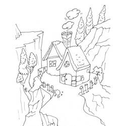 Раскраска: шале (Здания и Архитектура) #169944 - Бесплатные раскраски для печати