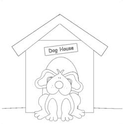 Раскраска: собачья конура (Здания и Архитектура) #62348 - Раскраски для печати