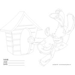 Раскраска: собачья конура (Здания и Архитектура) #62404 - Раскраски для печати