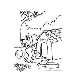 Раскраска: собачья конура (Здания и Архитектура) #62423 - Раскраски для печати