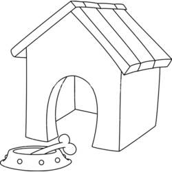 Раскраска: собачья конура (Здания и Архитектура) #62432 - Раскраски для печати