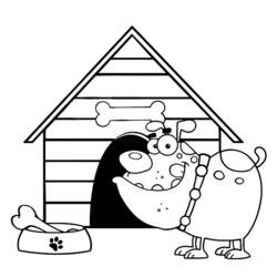Раскраска: собачья конура (Здания и Архитектура) #62459 - Раскраски для печати