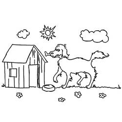 Раскраска: собачья конура (Здания и Архитектура) #62483 - Раскраски для печати