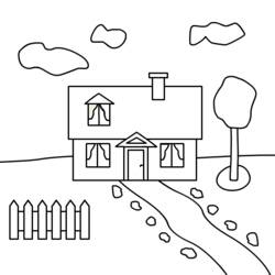 Раскраска: дом (Здания и Архитектура) #64687 - Бесплатные раскраски для печати