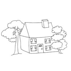 Раскраска: дом (Здания и Архитектура) #64709 - Бесплатные раскраски для печати