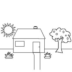 Раскраска: дом (Здания и Архитектура) #64812 - Бесплатные раскраски для печати