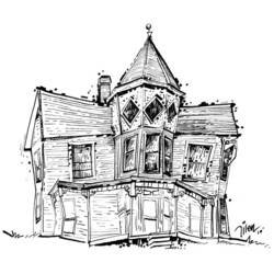 Раскраска: дом (Здания и Архитектура) #66469 - Бесплатные раскраски для печати