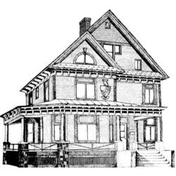 Раскраска: дом (Здания и Архитектура) #66590 - Бесплатные раскраски для печати