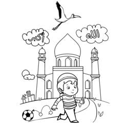 Раскраска: мечеть (Здания и Архитектура) #64511 - Раскраски для печати