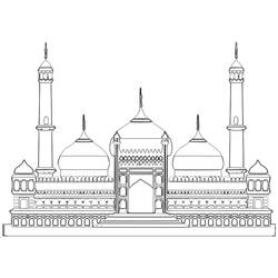 Раскраска: мечеть (Здания и Архитектура) #64512 - Раскраски для печати