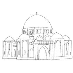 Раскраска: мечеть (Здания и Архитектура) #64514 - Раскраски для печати