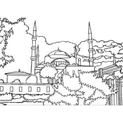 Раскраска: мечеть (Здания и Архитектура) #64520 - Раскраски для печати