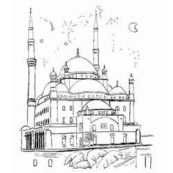 Раскраска: мечеть (Здания и Архитектура) #64531 - Раскраски для печати