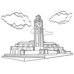 Раскраска: мечеть (Здания и Архитектура) #64533 - Раскраски для печати