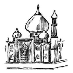 Раскраска: мечеть (Здания и Архитектура) #64535 - Раскраски для печати