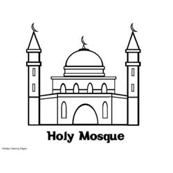Раскраска: мечеть (Здания и Архитектура) #64541 - Раскраски для печати